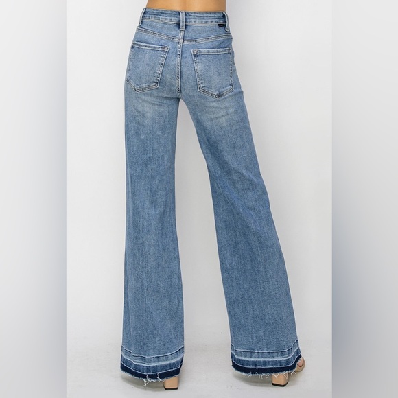 High Rise Medium Wash Front Seam Jeans - Risen - Picture 3 of 6